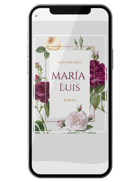 invitación digital boda rosal